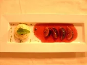 Kürbiskernöl-Krokantparfait mit Portweinfeigen - Rezept