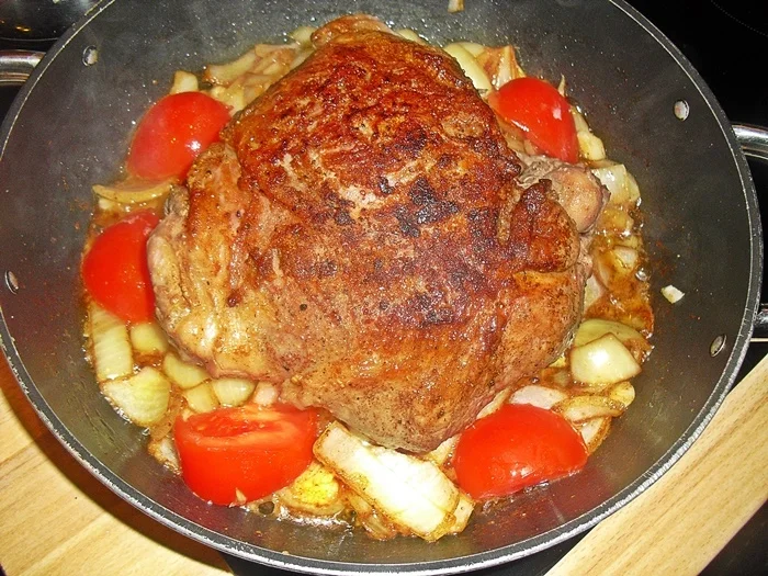 Lammkeule mit grünen Bohnen - Rezept - Bild Nr. 13906