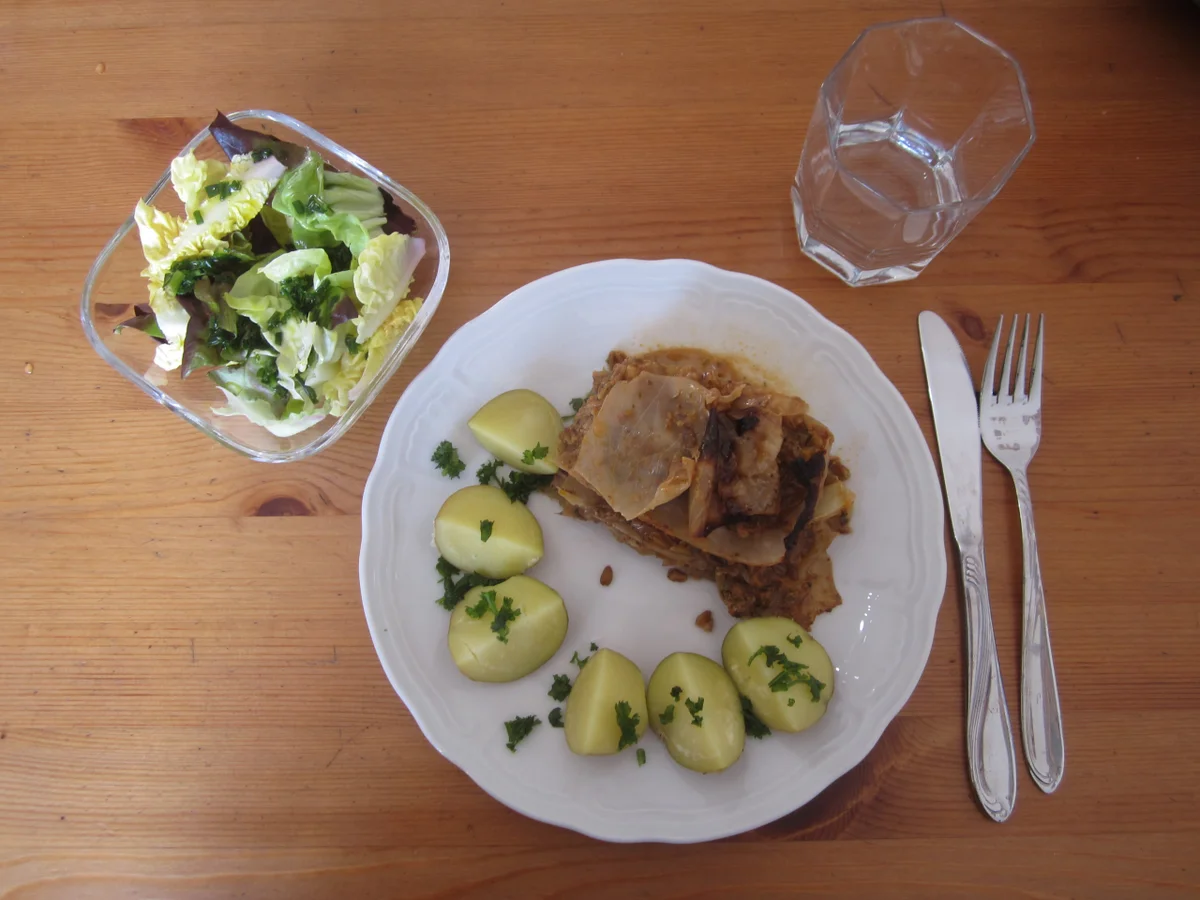 Krautkopf mit Grünkernfüllung - Rezept - Bild Nr. 13904