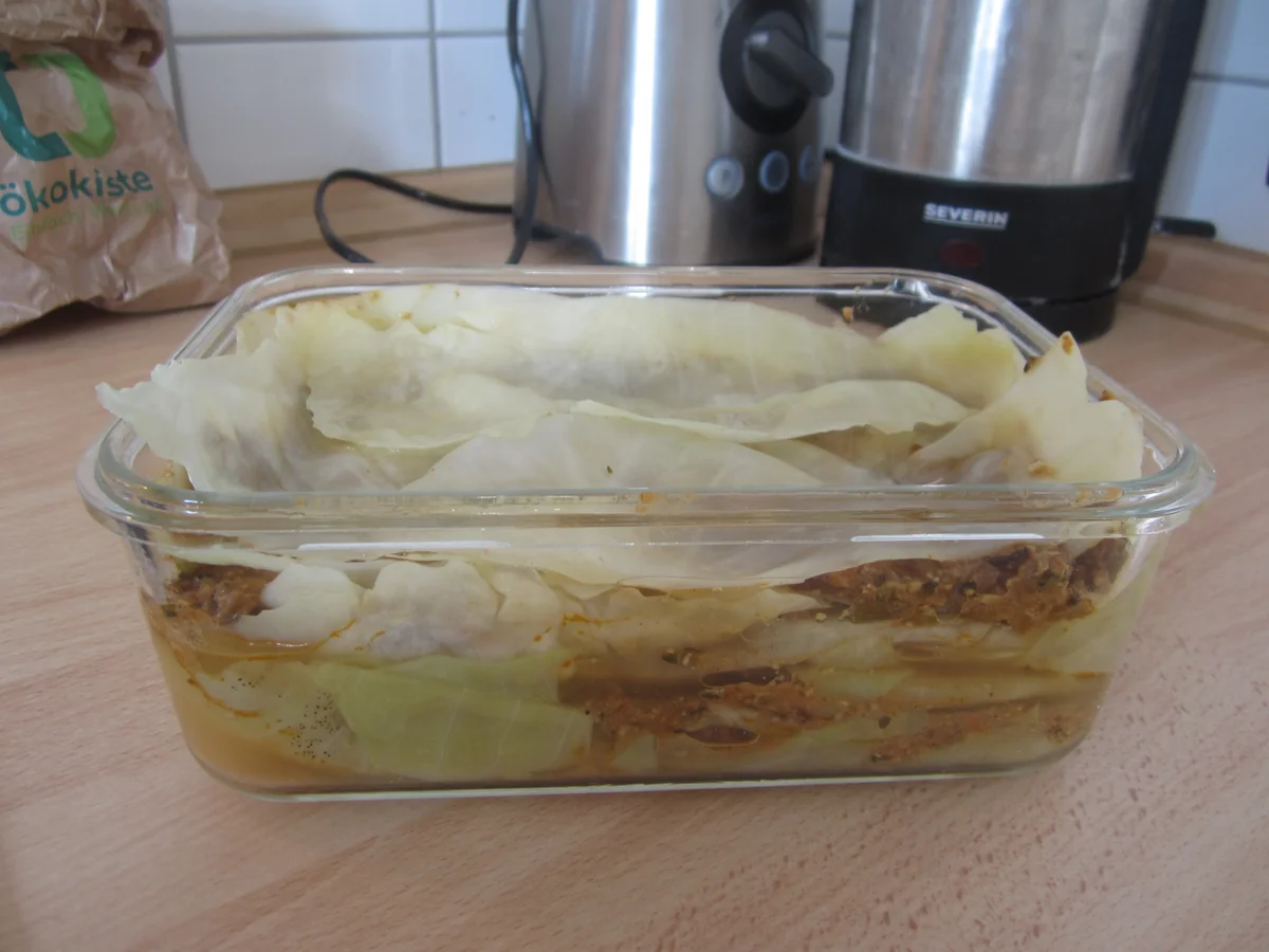 Krautkopf mit Grünkernfüllung - Rezept - Bild Nr. 13914