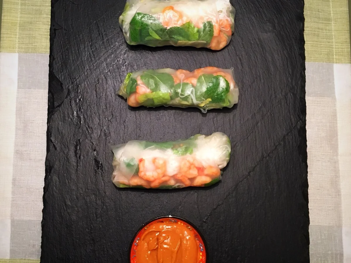 Rezept: Sommerrollen mit asiatischem Erdnussdip Bild Nr. 13927 Sommerrollen mit asiatischem Erdnussdip - Rezept - Bild Nr. 13927