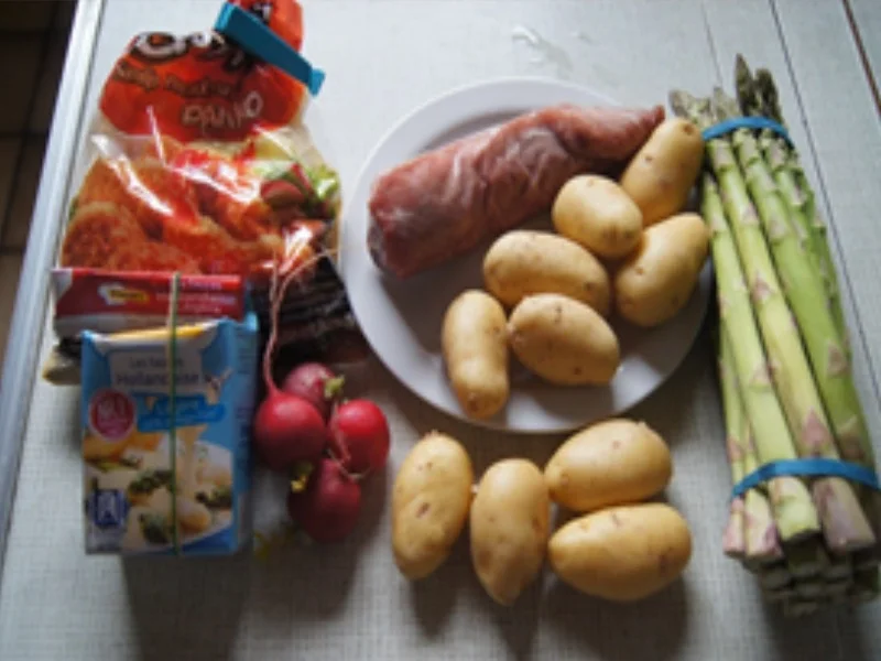 Kräuter-Schweinefilet mit grünem Spargel und Drillingen - Rezept - Bild Nr. 13904