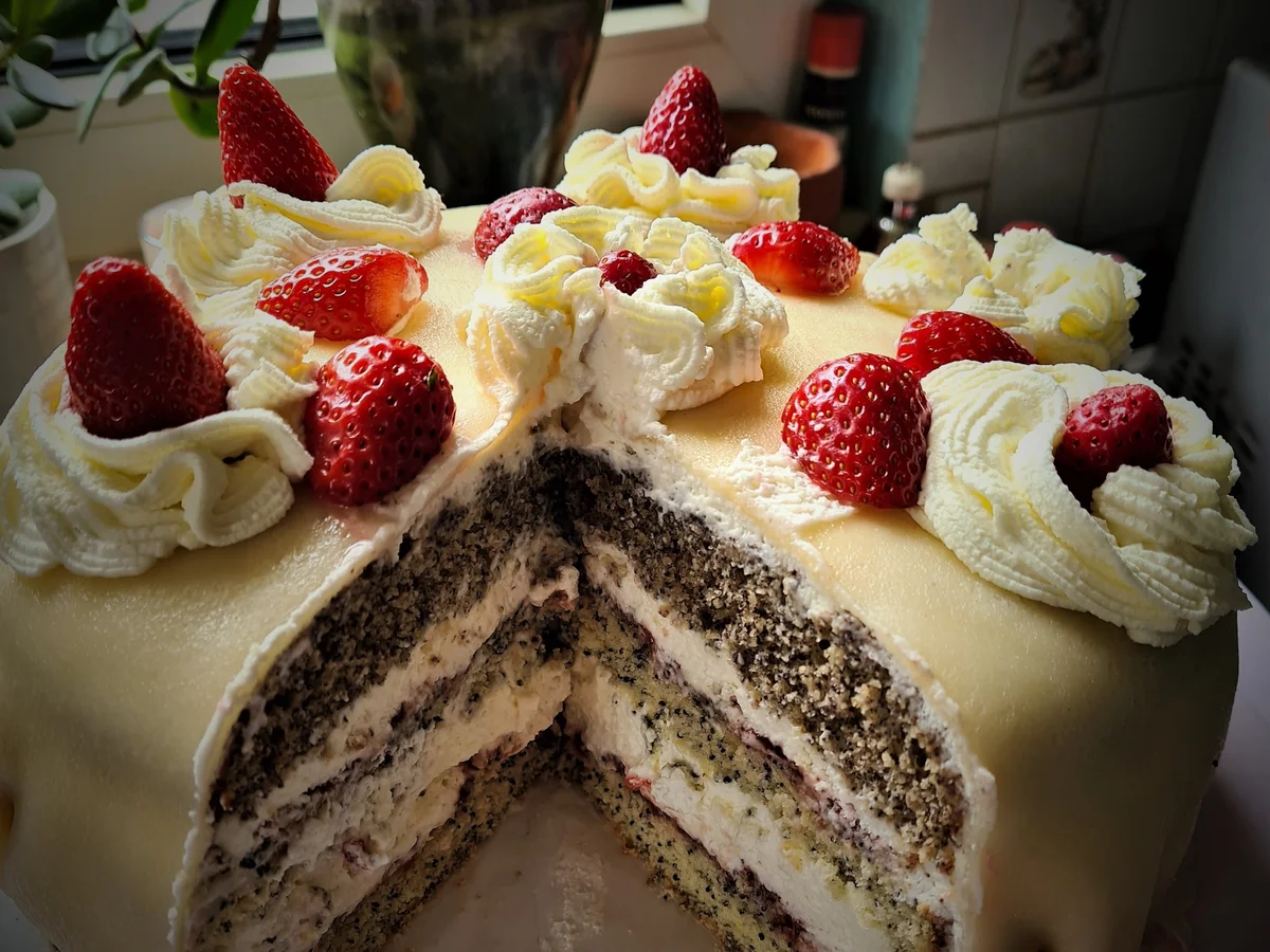 Mohn-Marzipan-Torte - Rezept - Bild Nr. 13907