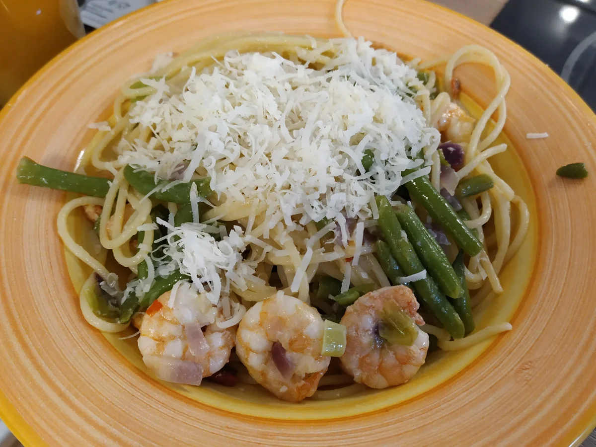 Rezept: Schnelle Nudelpfanne mit Garnelen Bild Nr. 13906 Schnelle Nudelpfanne mit Garnelen - Rezept - Bild Nr. 13906