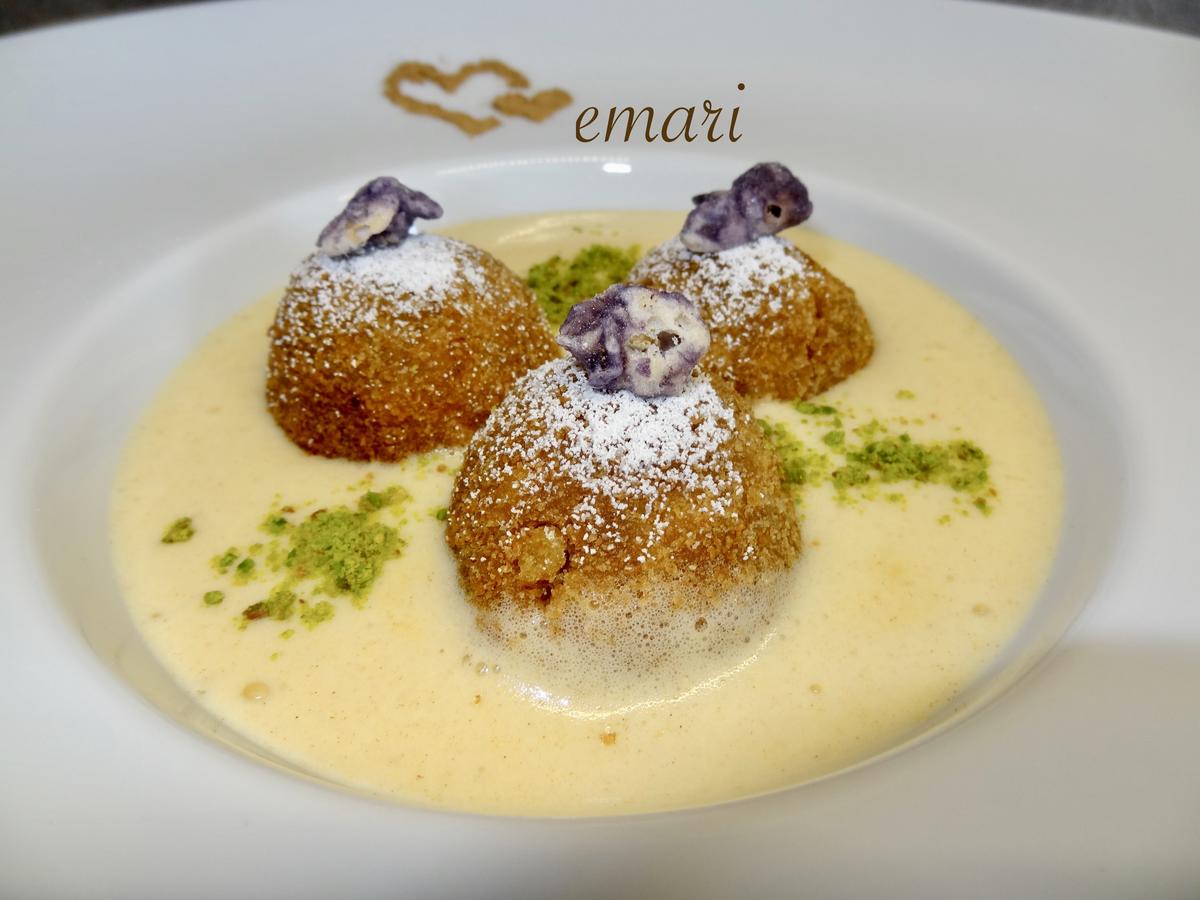 Gebackene Apfel Knödel mit Zimt Zabaione - einfach - von emari