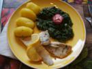 Rahmspinat mit Zanderfilet und Pellkartoffel-Drillingen - Rezept - Bild Nr. 2