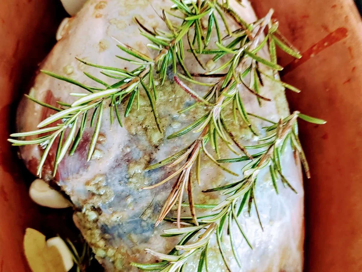 Lammhaxe aus dem Römertopf - Rezept - Bild Nr. 6