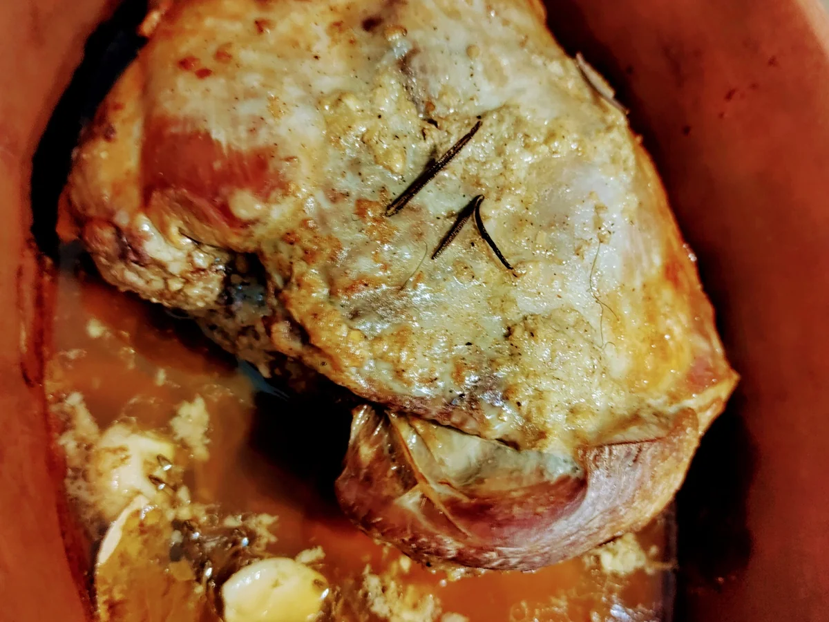 Lammhaxe aus dem Römertopf - Rezept - Bild Nr. 7