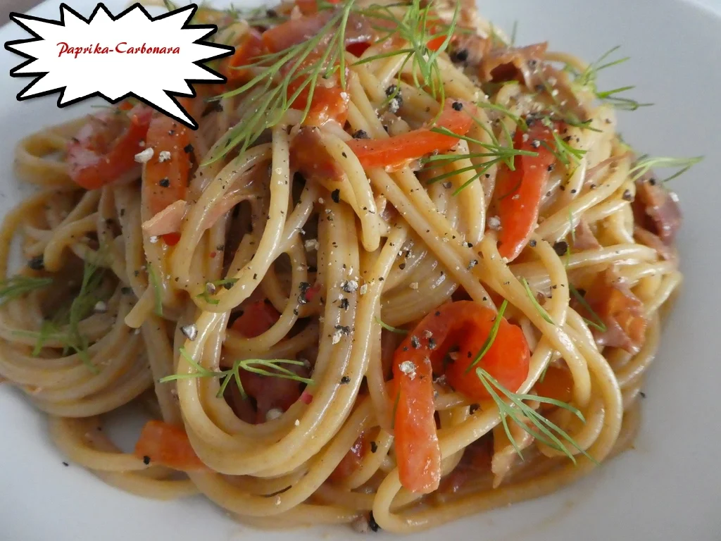 Paprika-Carbonara - Rezept - Bild Nr. 13927