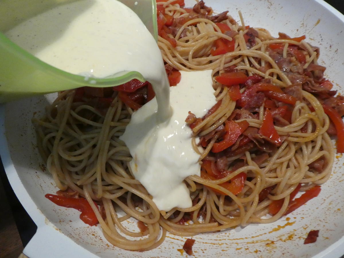 Paprika-Carbonara - Rezept mit Bild - kochbar.de