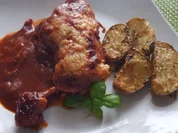 Parmesan-Hühnerschenkel in Tomaten-Rahmsoße - Rezept - Bild Nr. 13942