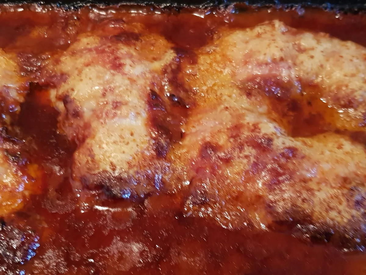 Parmesan-Hühnerschenkel in Tomaten-Rahmsoße - Rezept - Bild Nr. 13943