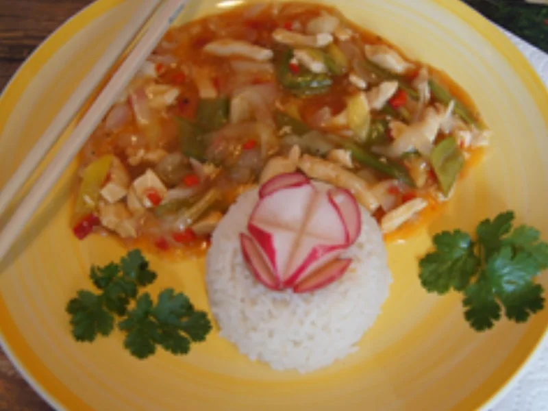 Chili-Hähnchenbrustfilet mit Basmati-Reis - Rezept - Bild Nr. 13972