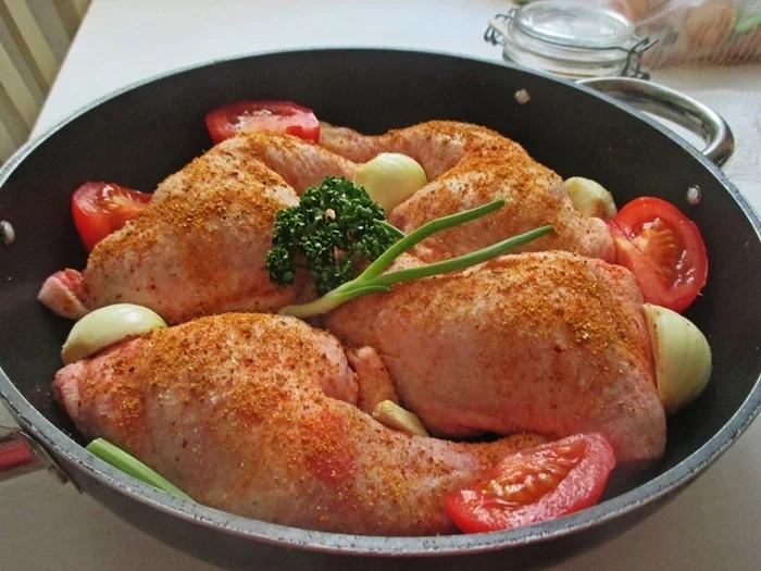 Rezept: Curry-Hühnchenkeulen mit Spargel Bild Nr. 13972 Curry-Hühnchenkeulen mit Spargel - Rezept - Bild Nr. 13972