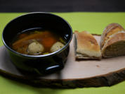 Rinderkraftbrühe mit Markklößchen und gezogenem Rind - Rezept - Bild Nr. 13978
