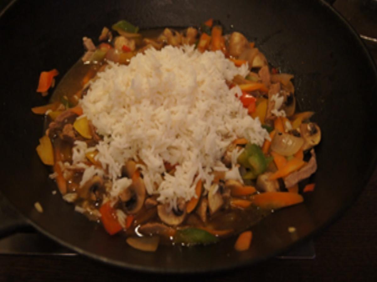 Schweinefilet-Geschnetzeltes mit gemischten Gemüse und Basmati-Reis - Rezept - Bild Nr. 20