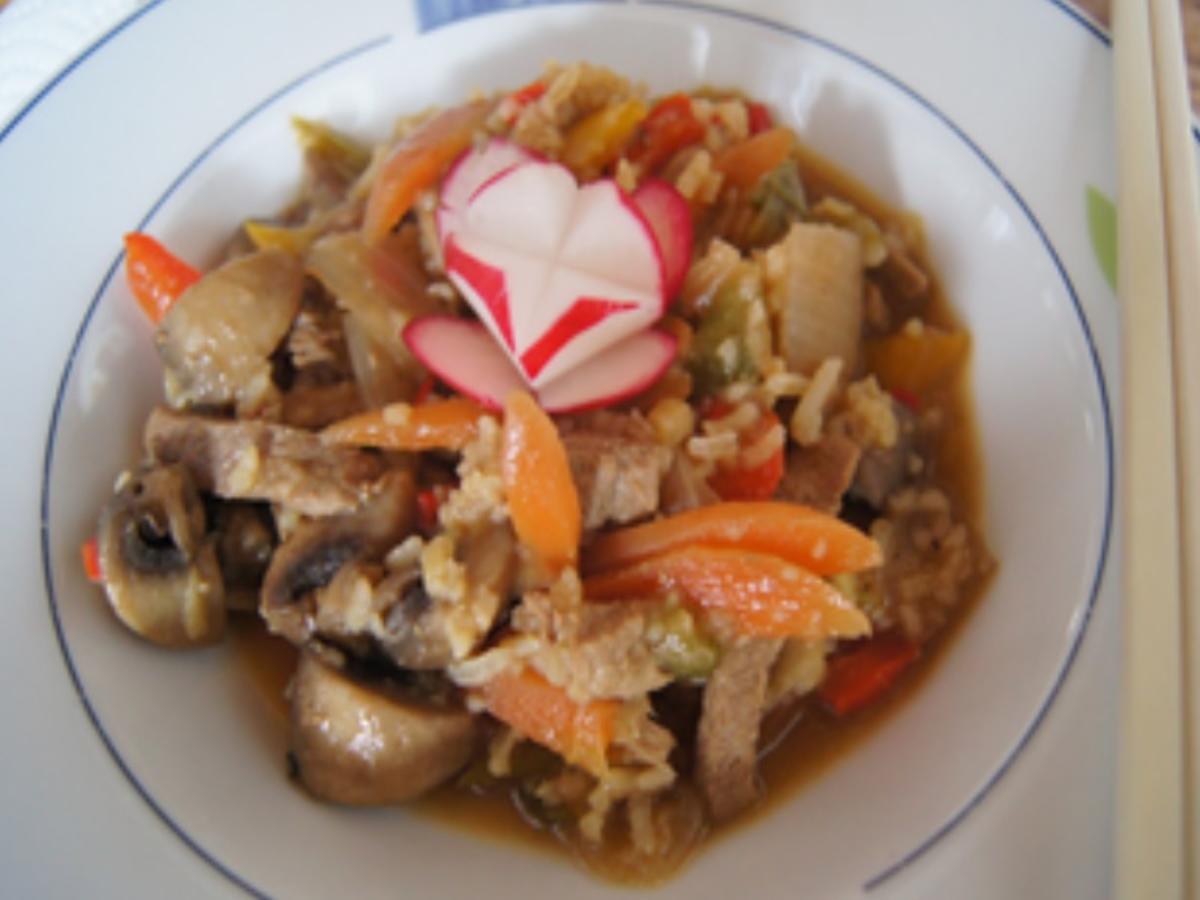Schweinefilet-Geschnetzeltes mit gemischten Gemüse und Basmati-Reis - Rezept - Bild Nr. 23