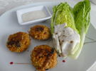 Orientalischer Gemüsebratling mit Römersalatherzen und Tahini-Dressing - Rezept - Bild Nr. 13981