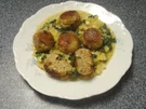 Grünkernbällchen auf Kartoffel-Spinat-Risotto - Rezept - Bild Nr. 14047