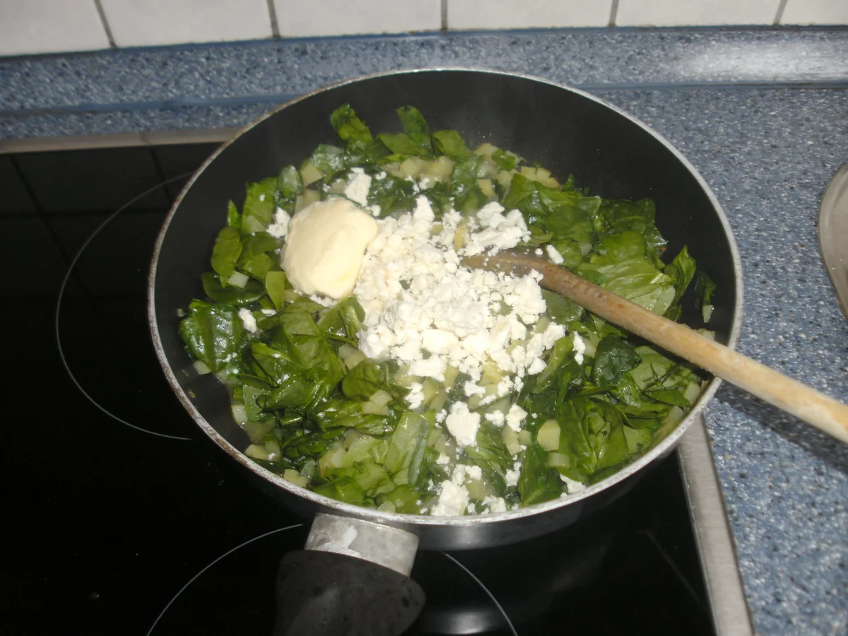 Grünkernbällchen auf Kartoffel-Spinat-Risotto - Rezept - Bild Nr. 14053