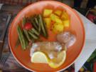 Kabeljaufilet mit Preiselbeeren-Dip, grünen Bohnen und Kartoffeln - Rezept - Bild Nr. 2