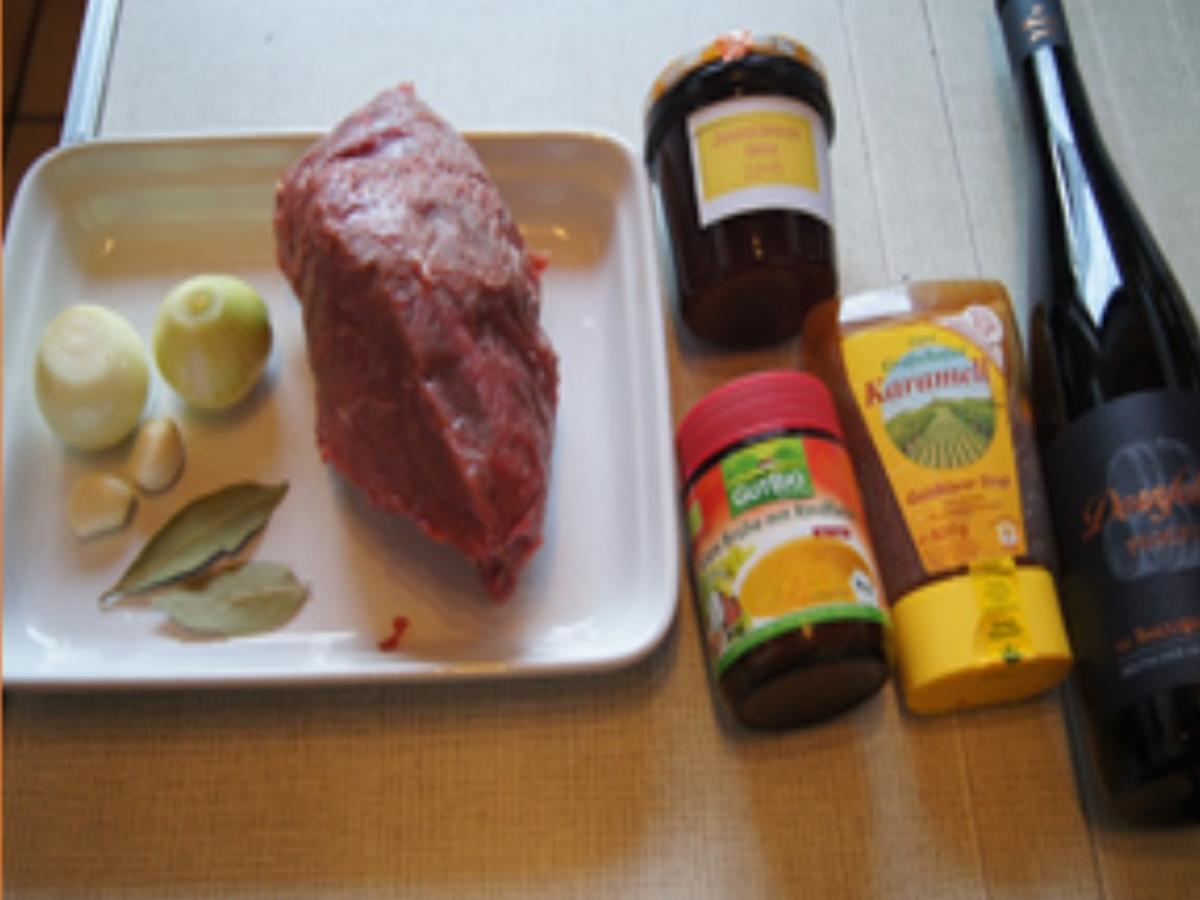 Pulled Beef mit pikanter Sauce und Spargel - Rezept - Bild Nr. 14065