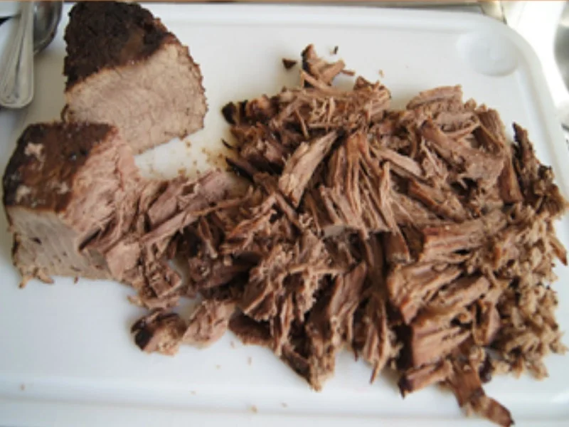 Pulled Beef mit pikanter Sauce und Spargel - Rezept - Bild Nr. 14079