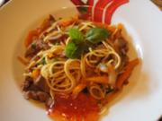 Spaghetti mit Asia-Geschnetzeltem - Rezept - Bild Nr. 2