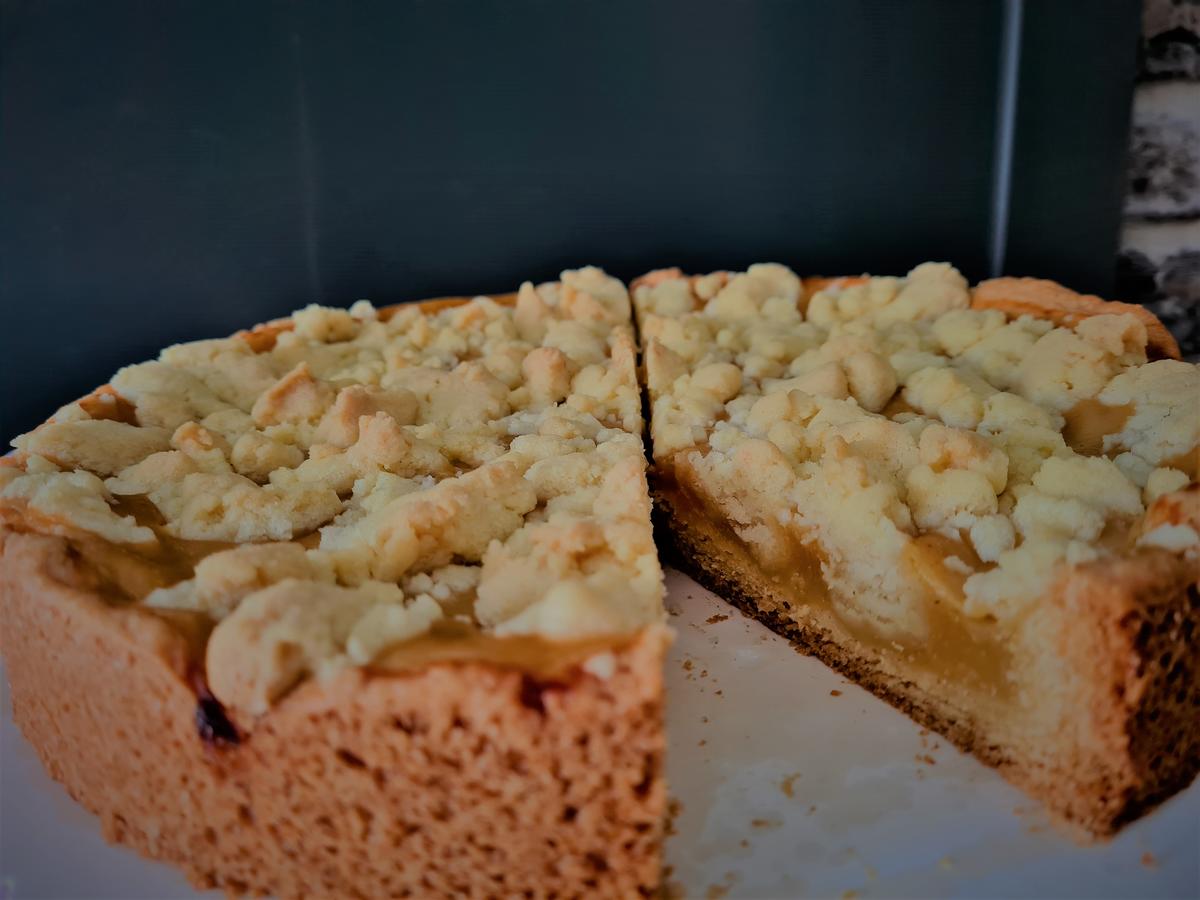 Apfelmus Streuselkuchen mit Vanillepudding - Rezept - Bild Nr. 4
