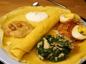 Injera mit Doro Wot, Shiro und Spinat - Rezept - Bild Nr. 2