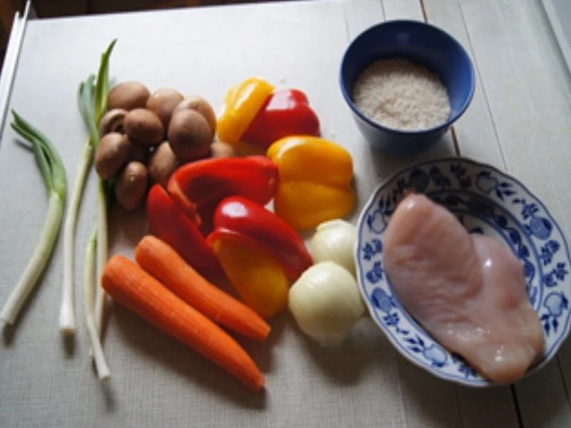 Rezept: Chinesischer Hähnchen-Gemüse-Wok mit Jasmin-Reis Bild Nr. 14115 Chinesischer Hähnchen-Gemüse-Wok mit Jasmin-Reis - Rezept - Bild Nr. 14115