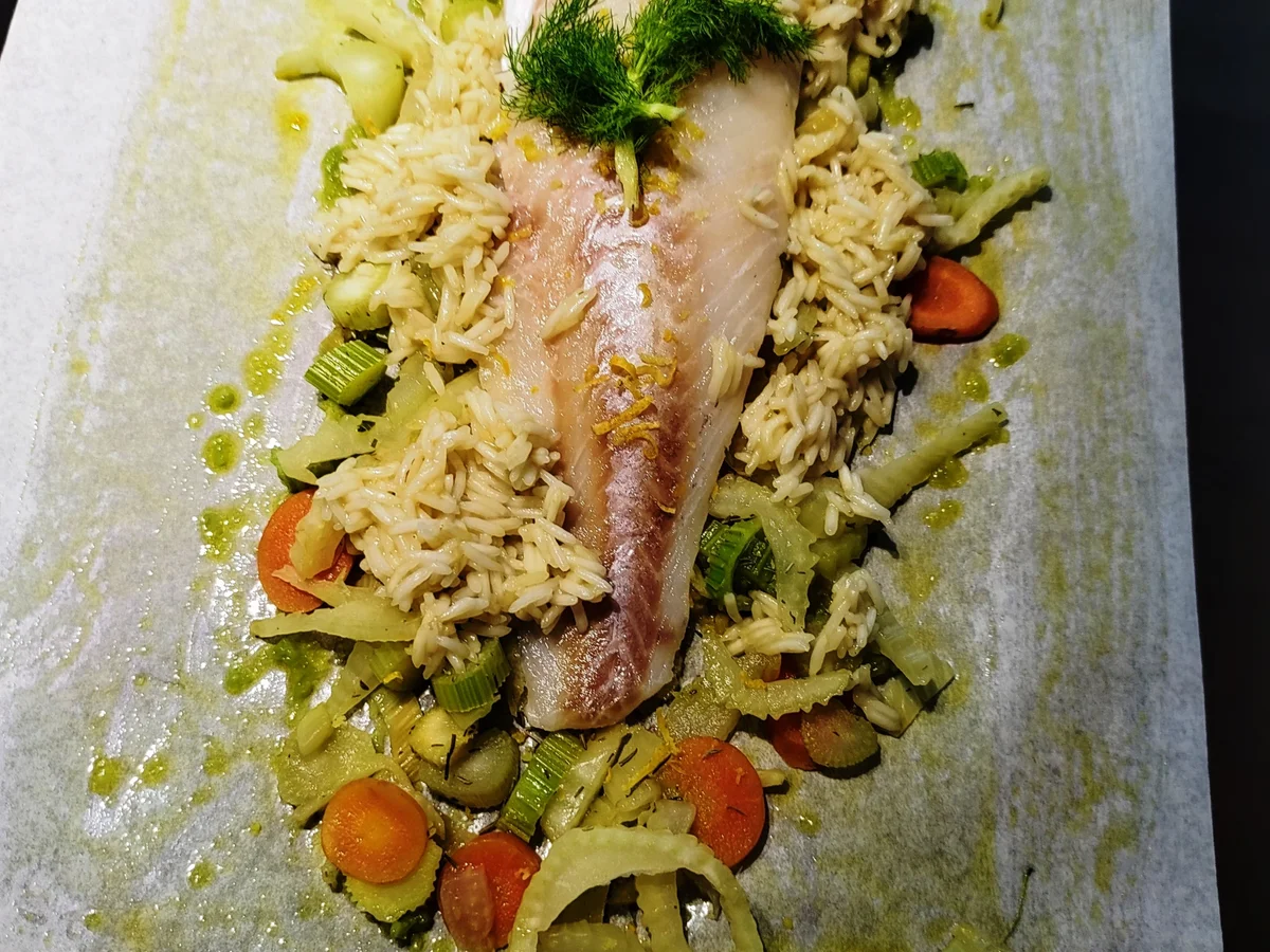 Rezept: Fisch in Pergament Bild Nr. 4 Fisch in Pergament - Rezept - Bild Nr. 4