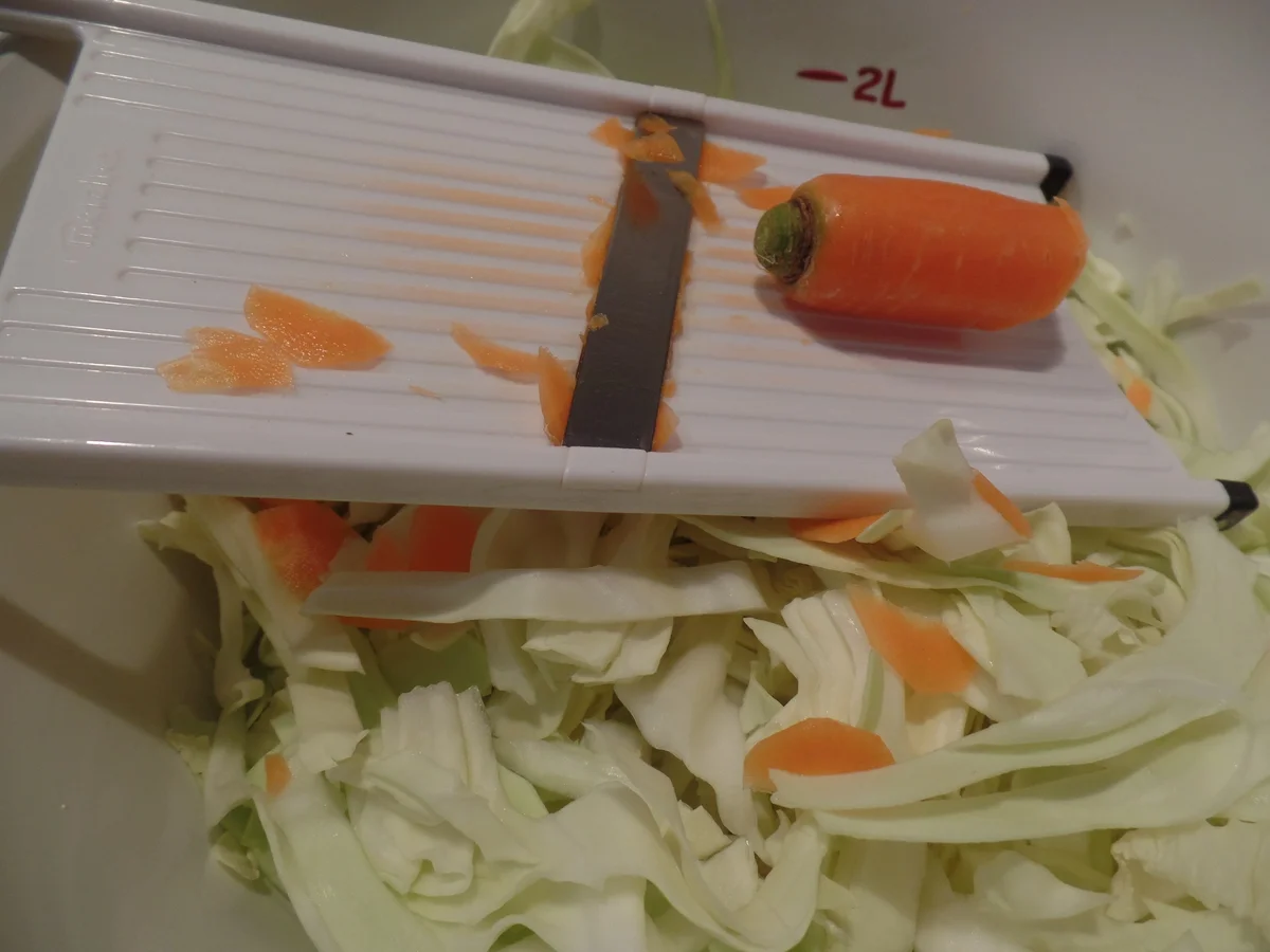 Buletten mit Spitzkohl-Möhren-Salat - Rezept - Bild Nr. 14141