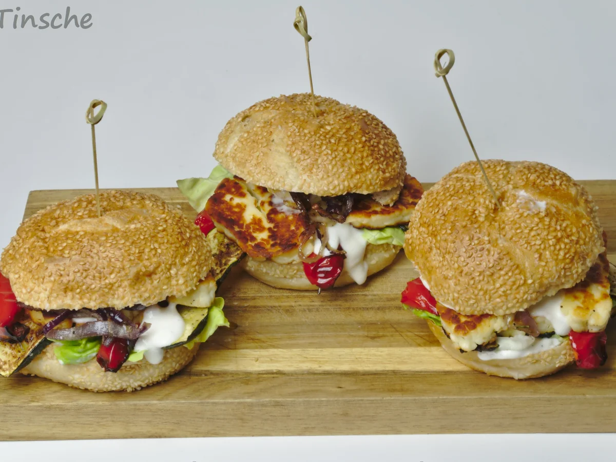 Halloumi-Grillgemüse-Burger - Rezept - Bild Nr. 4