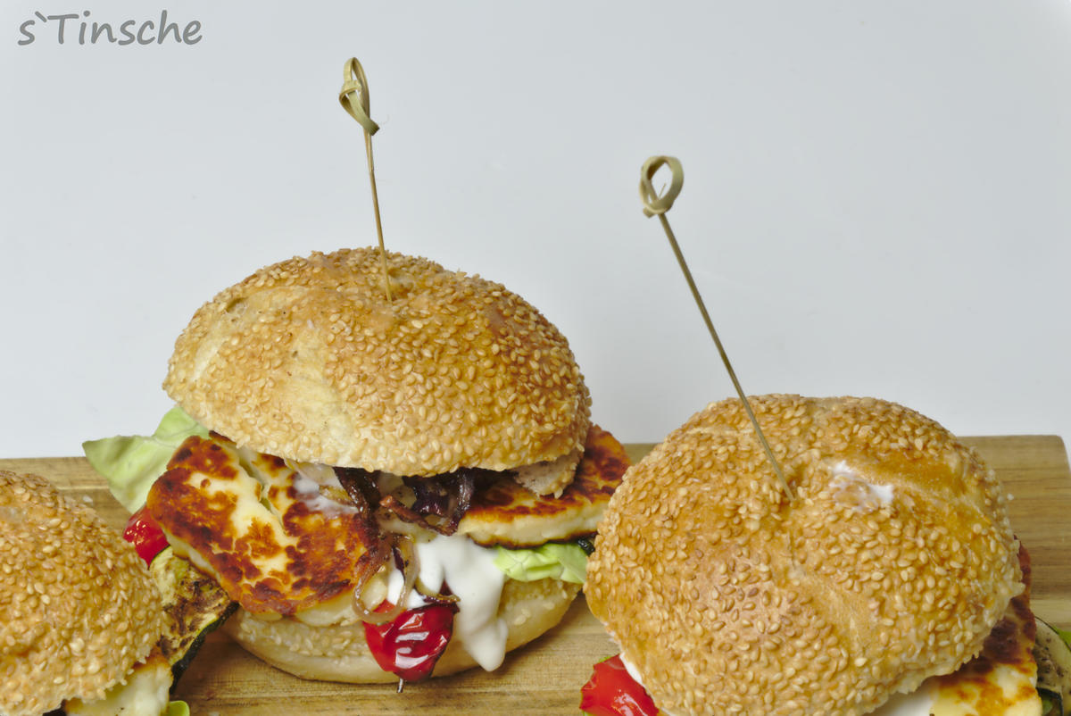 Halloumi-Grillgemüse-Burger - Rezept - Bild Nr. 5