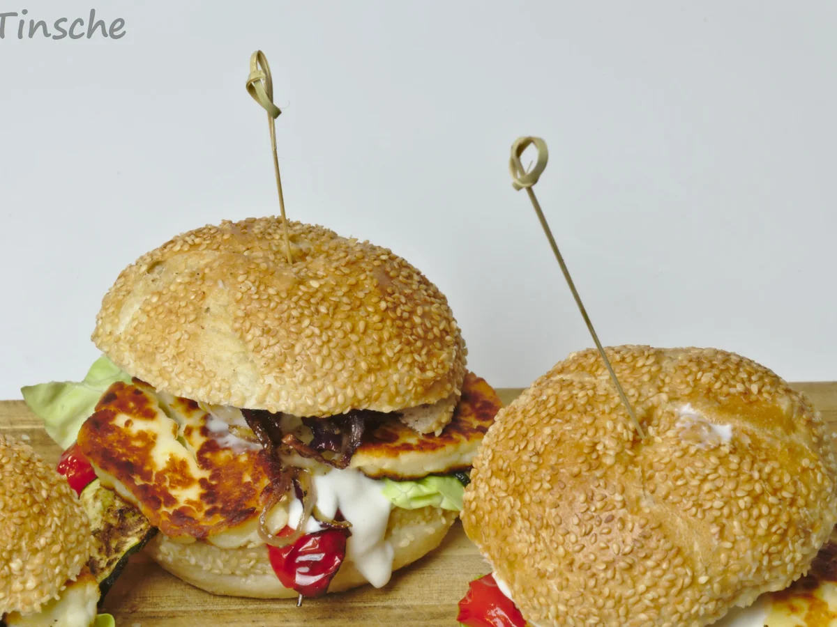 Halloumi-Grillgemüse-Burger - Rezept - Bild Nr. 5