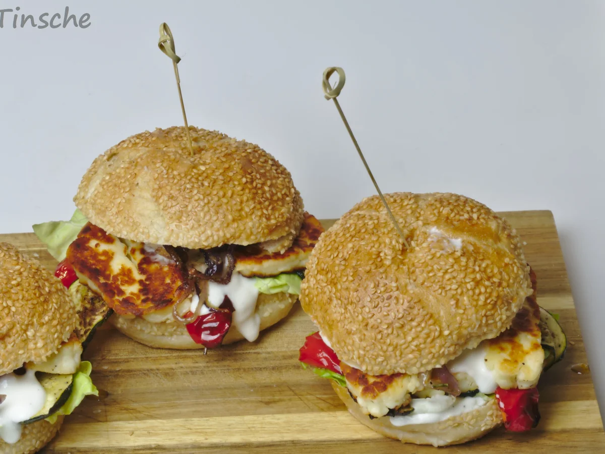 Halloumi-Grillgemüse-Burger - Rezept - Bild Nr. 6