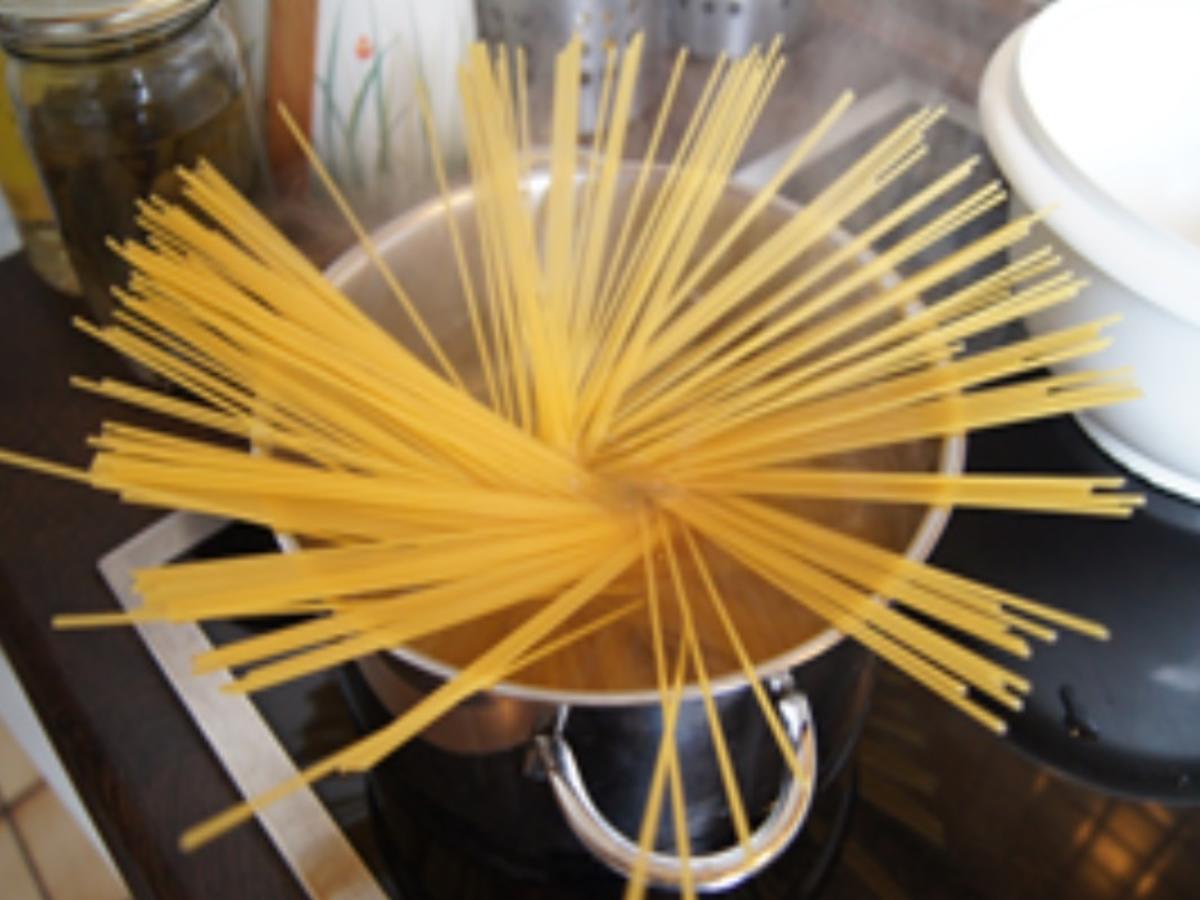 Spaghetti mit getrockneten Steinpilzen als Carbonara - Rezept - Bild Nr. 14140