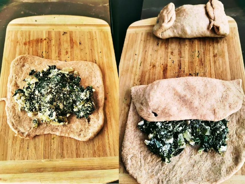 Gözleme aus Hefeteig mit Spinat-Feta Füllung - Rezept - Bild Nr. 14147
