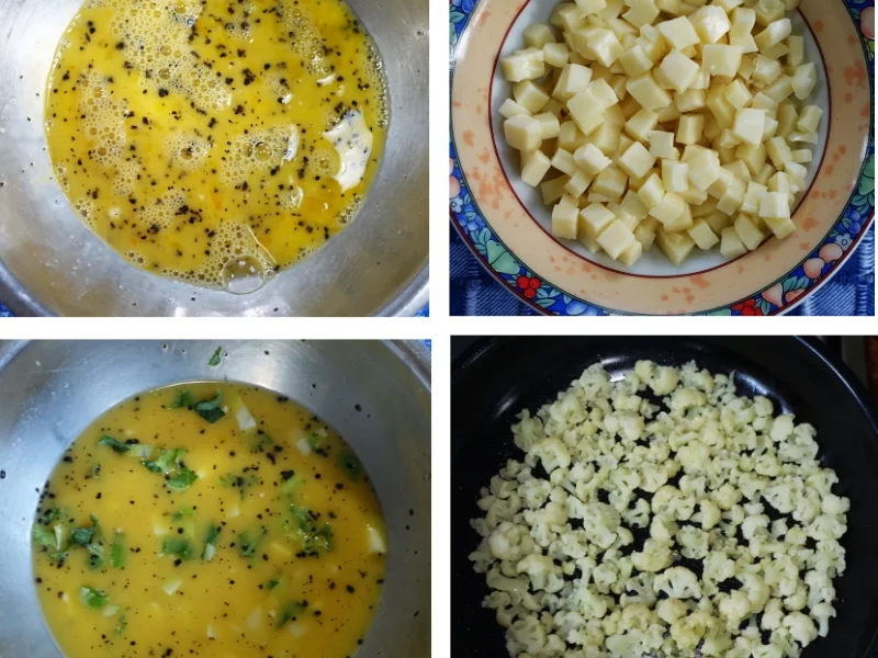 Rezept: Pikantes, kretisches Blumenkohl-Omelette mit Bergkäse Bild Nr. 14172 Pikantes, kretisches Blumenkohl-Omelette mit Bergkäse - Rezept - Bild Nr. 14172