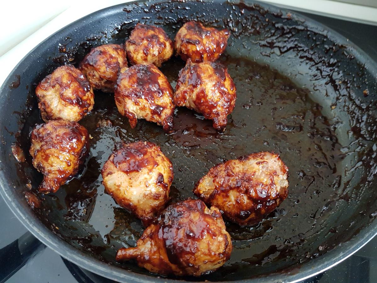 Fried Chicken mit BBQ-Soße und Parmesan-Ofen-Kartoffeln - Rezept - Bild Nr. 14182