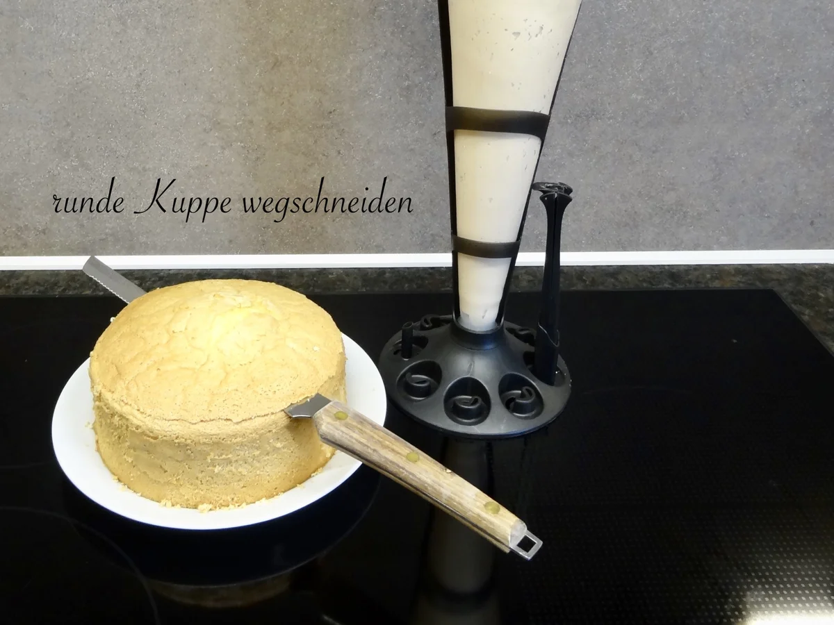 Gefüllte Biskuit Früchte Torte - mit feiner Schokolade Buttercreme - Rezept - Bild Nr. 14191