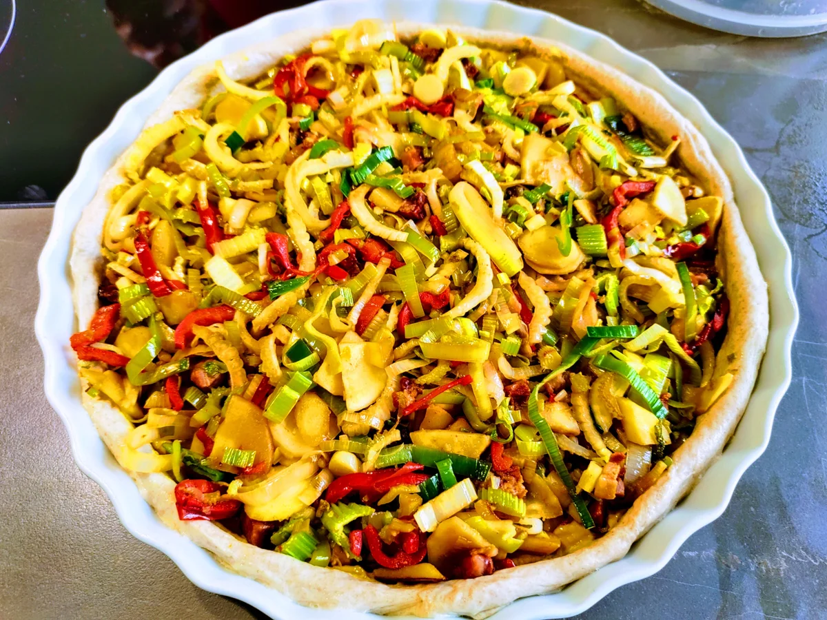 Rezept: Gemüsetarte mit Kochkäse Bild Nr. 14181 Gemüsetarte mit Kochkäse - Rezept - Bild Nr. 14181