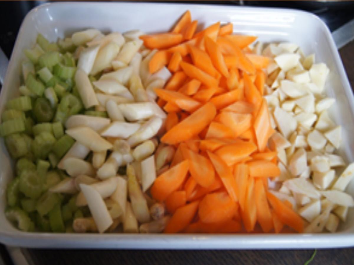 Suppe mit Tafelspitzbrühe und Gemüse-Mettbällchen-Einlage - Rezept - Bild Nr. 5