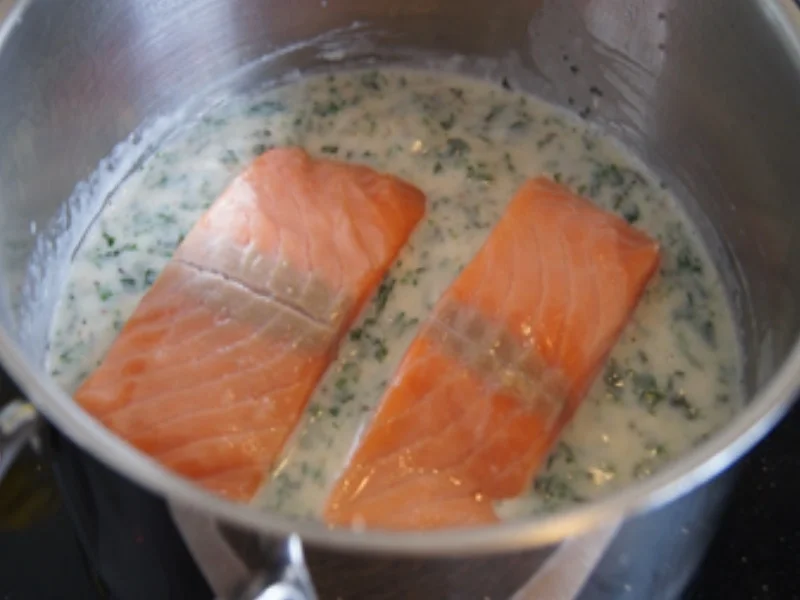 Rezept: Lachsfilet in Kräutersauce mit Möhren-Zuckerschoten-Gemüse und Möhren-Kartoffel-Stampf Bild Nr. 8 Lachsfilet in Kräutersauce mit Möhren-Zuckerschoten-Gemüse und Möhren-Kartoffel-Stampf - Rezept - Bild Nr. 8