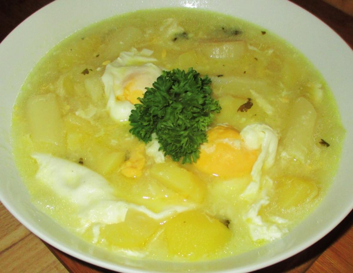 Spargel-Kartoffelsüppchen mit verlorenen Eiern - Resteverwertung - Rezept - Bild Nr. 2