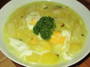 Spargel-Kartoffelsüppchen mit verlorenen Eiern - Resteverwertung - Rezept - Bild Nr. 2