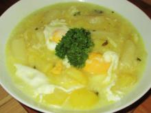 Spargel-Kartoffelsüppchen mit verlorenen Eiern - Resteverwertung - Rezept - Bild Nr. 2