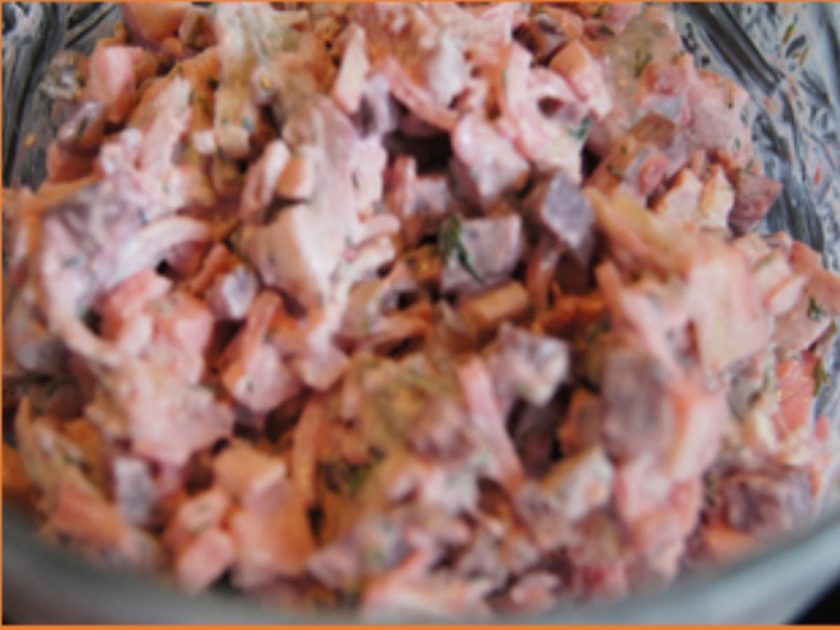 Rote-Bete-Matjessalat mit griechischen Joghurt und Pellkartoffel-Drillingen - Rezept - Bild Nr. 11