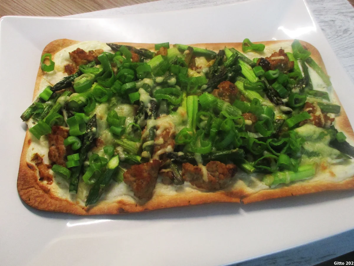 Spargel-Flammkuchen - Rezept - Bild Nr. 14203